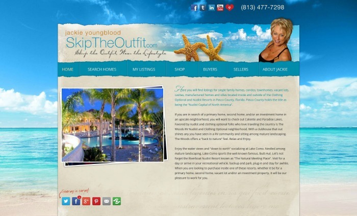 Custom Website by Cherie Young, SkipTheOutfit.com