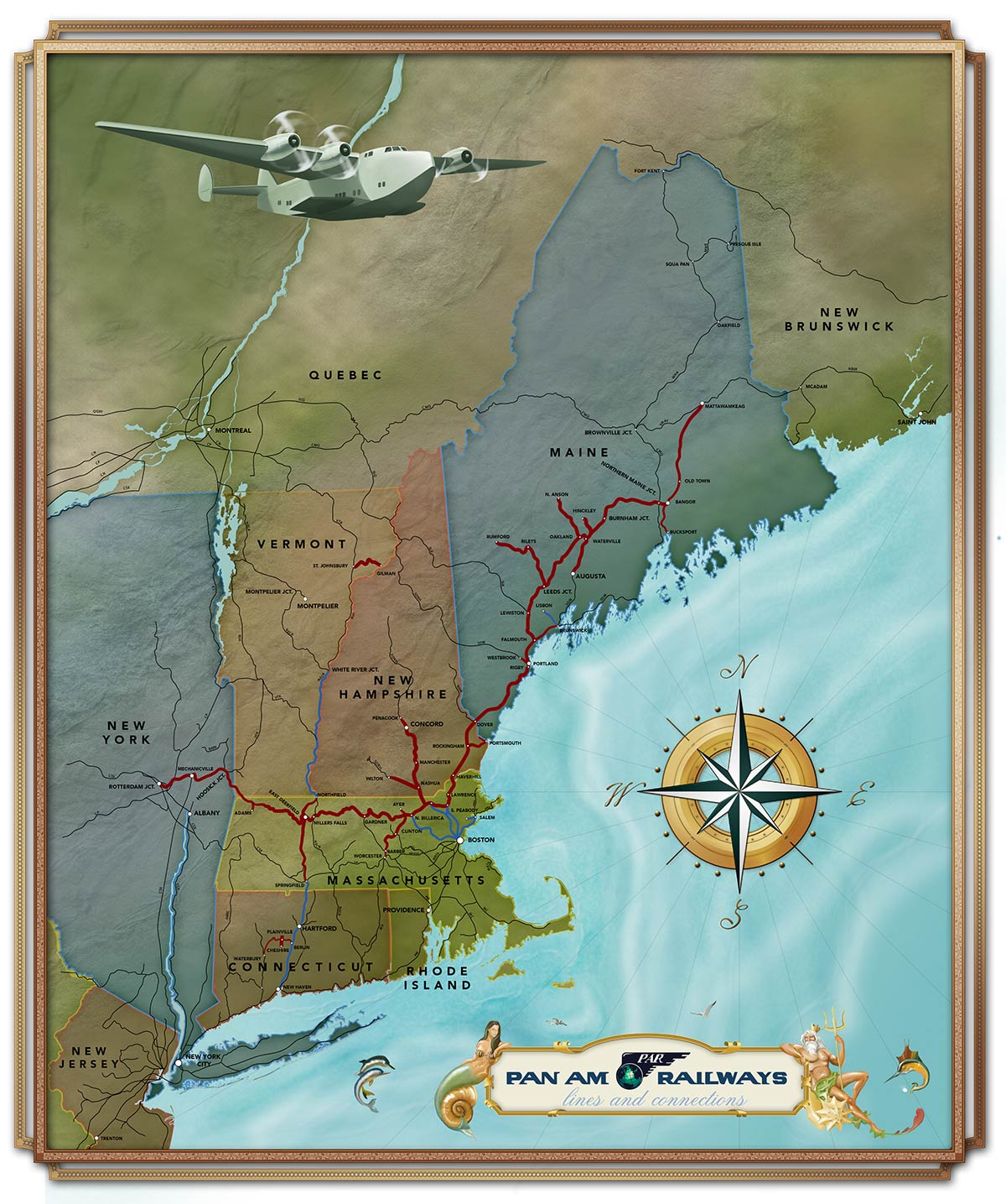 Custom Map for Pan Am Railways
