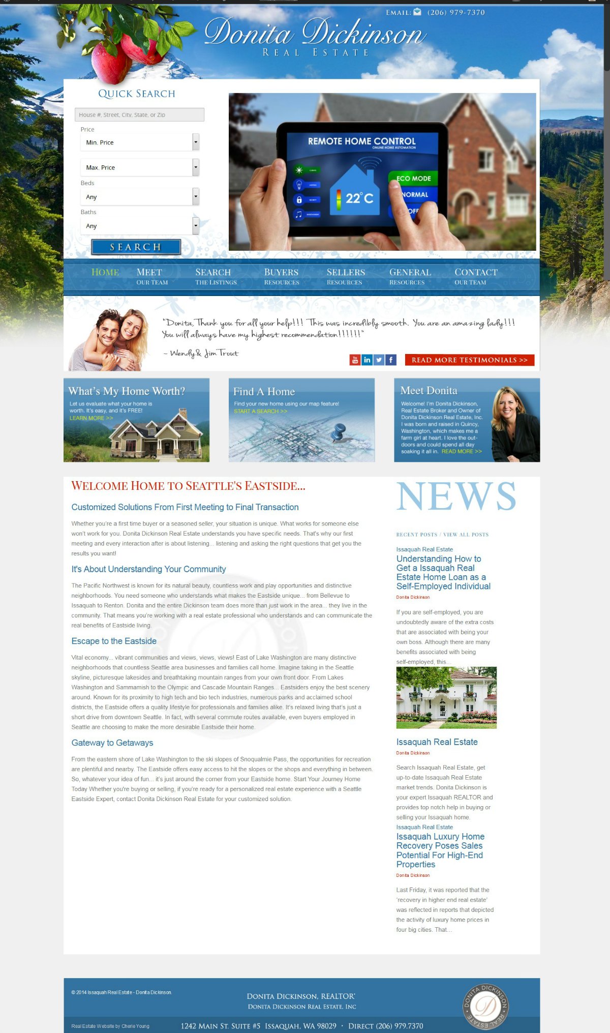 Real Estate Website for Donita Dickinson
