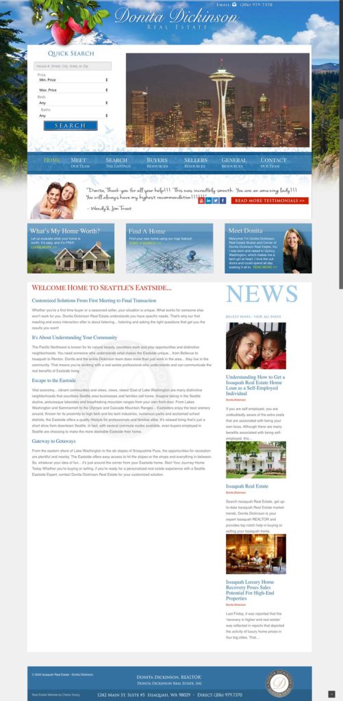 Donita Dickinson Real Estate sites, Sierra Interactive, Boomtown